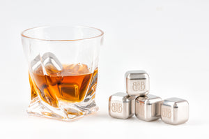 Bar & Barrel - Premium Twisted Crystal Whiskey Glasses with Chiller Stones