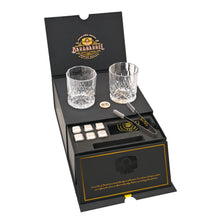 Load image into Gallery viewer, Bar &amp; Barrel - Premium Classic Cut Engraved Crystal Whiskey Glass with Chiller Stones