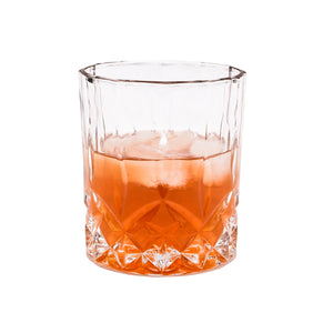 Bar & Barrel - Premium Classic Cut Engraved Crystal Whiskey Glasses Gift Set