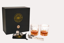 Load image into Gallery viewer, Bar &amp; Barrel - Premium Classic Cut Engraved Crystal Whiskey Glass with Chiller Stones